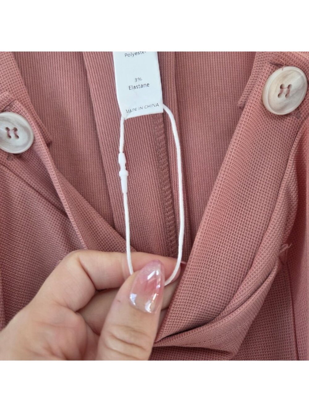 NWOT Halara Rose Pink Pockets Waffle Casual Jogger Overalls Jumpsuit Size M - Picture 8 of 10